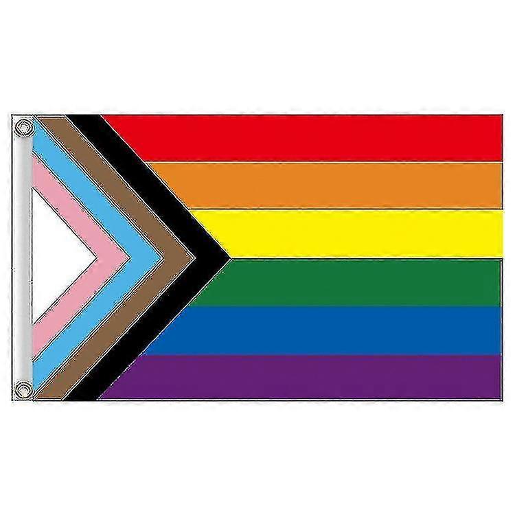 Vibrant Colors Progress Pride Flag
