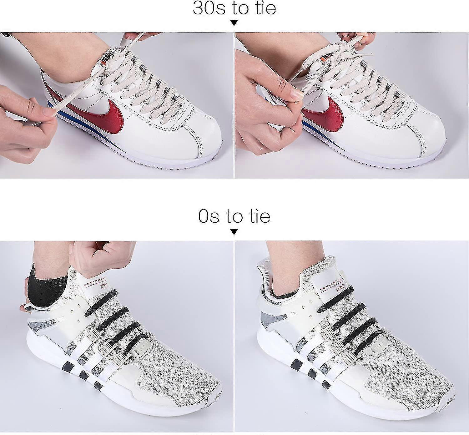 no tie shoe laces for adults and kids, elastic shoelaces for sneakers