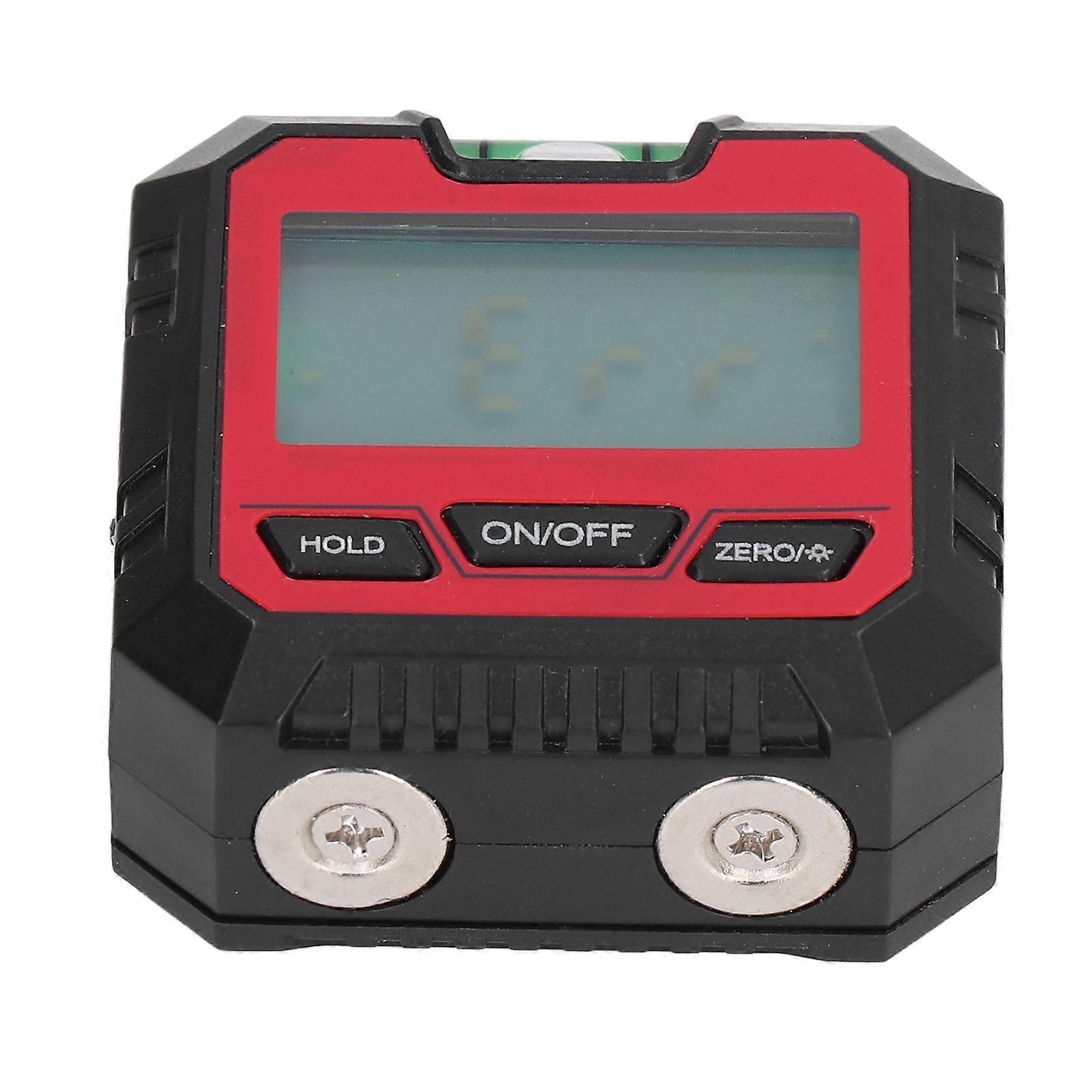 Digital Inclinometer Magnetic 90° Electronic Protractor Angle Level Finder Gauge for WoodworkingRed 