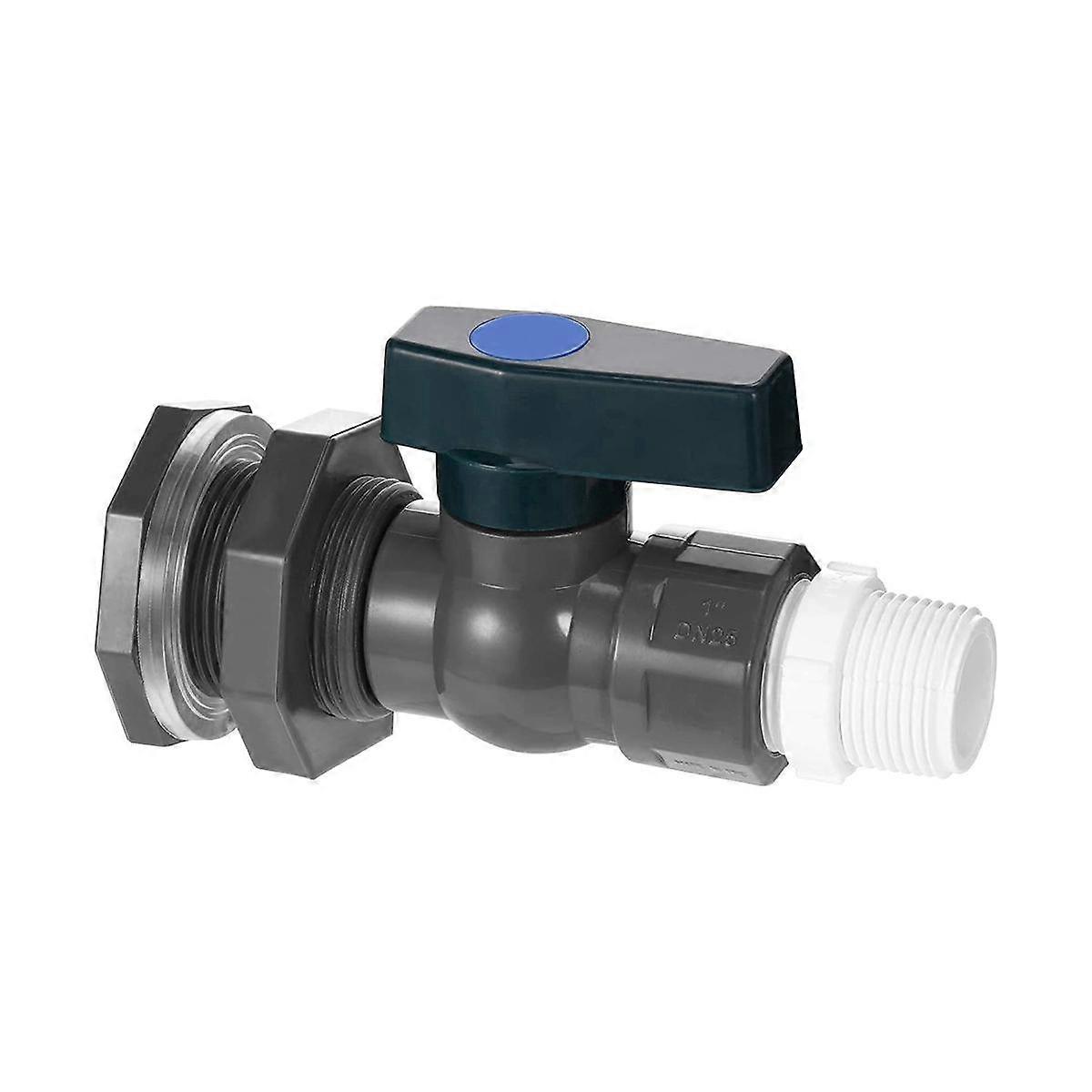 PVC Rain Bucket Faucet Kit, 3/4 Inch PVC Ball Valve, Bucket Bucket Water Tank Pond Bucket Faucet Ki