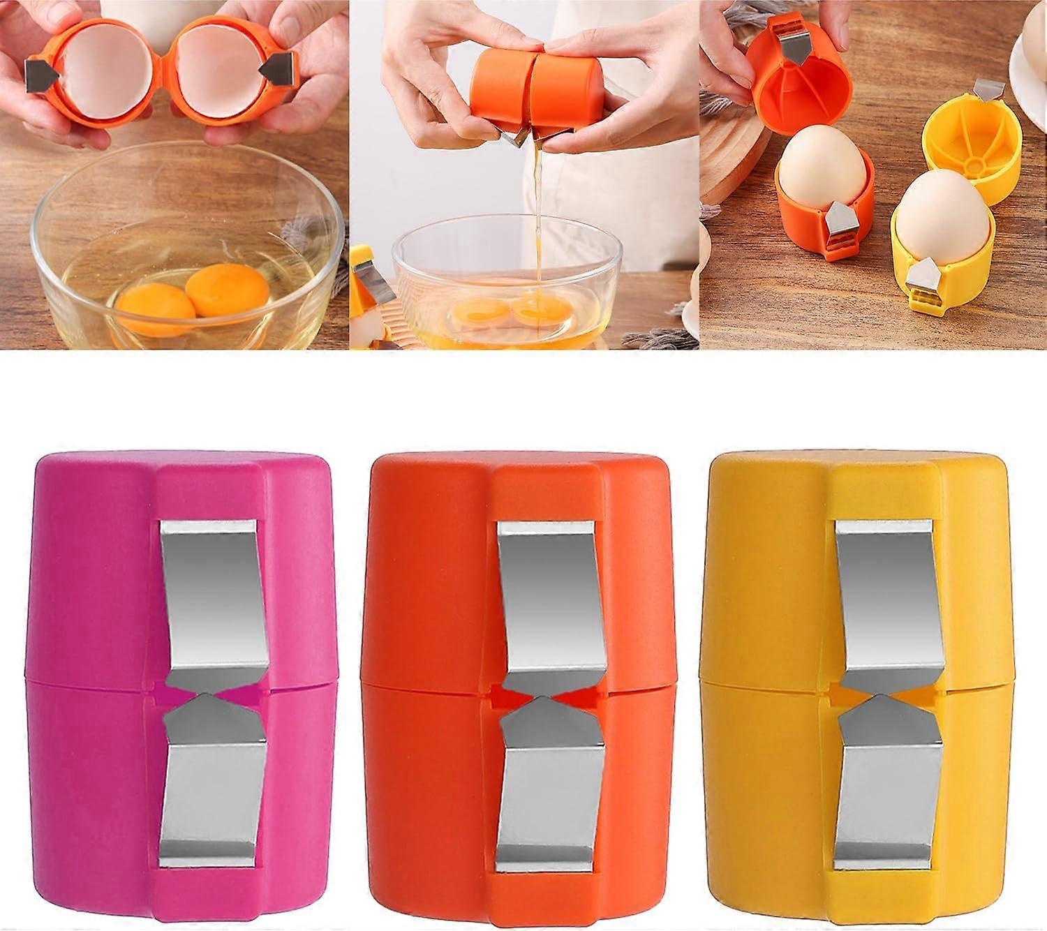 Egg Shell Opener, Egg Breaker, Portable Egg Cracker Tool for Raw Eggs, Egg Opener Toppers Cutter, Kitchen Gadgets Tools Egg Separator for All Kinds of
