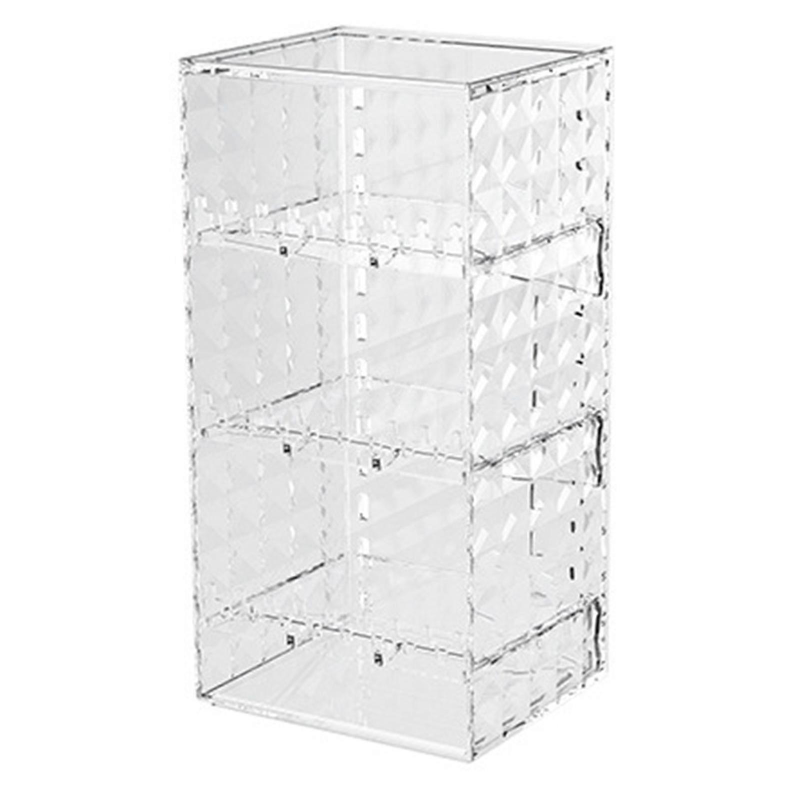 Clear Makeup Palette Organizer Divided Sections Stand Rack for Makeup Drawer Mirror Cabinet