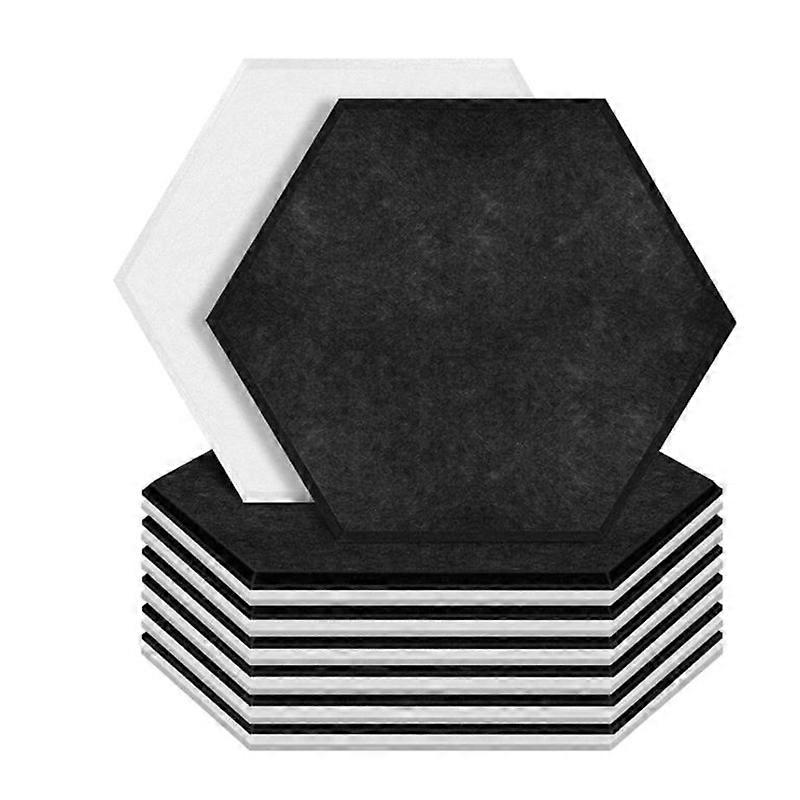 12 Pcs Hexagon Acoustic Panels Beveled Edge Sound Proof Foam Panels,Sound Proofing Padding for Stud