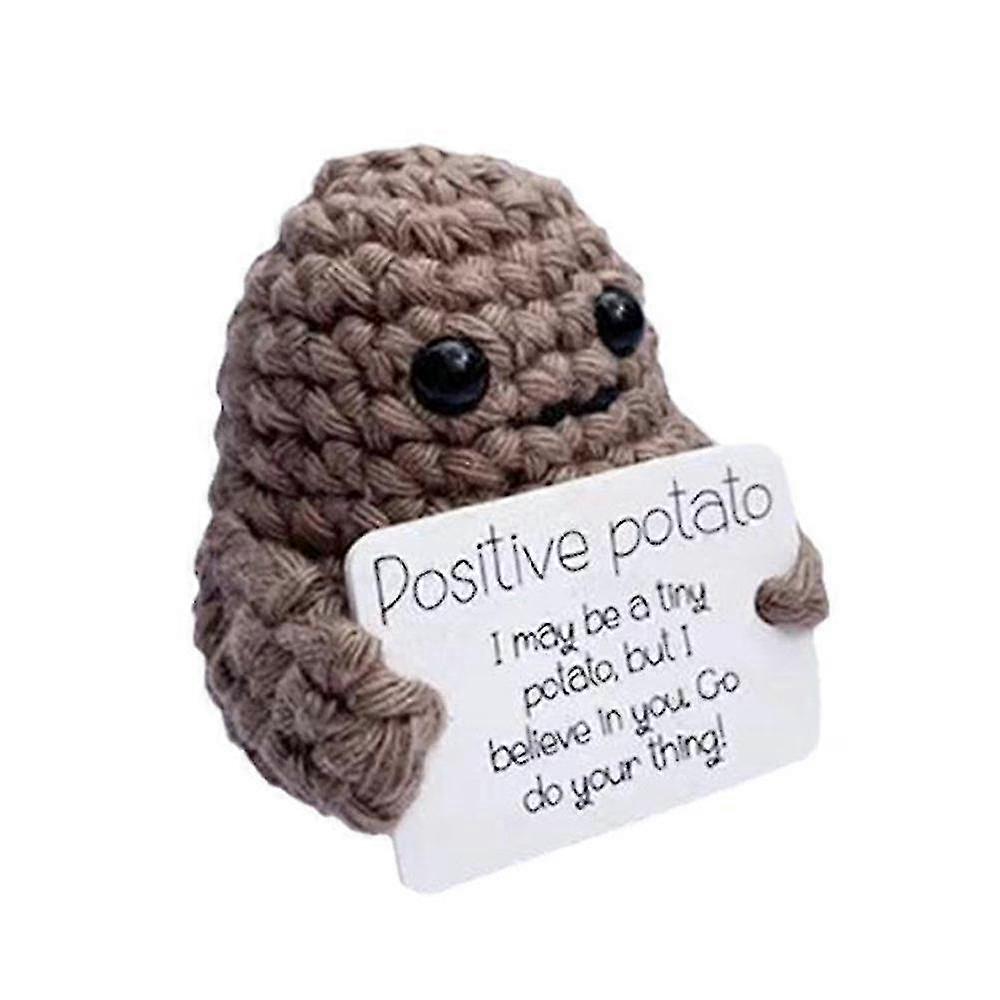 Funny Positive Potato Knitted Doll Table Desk Decor Gift