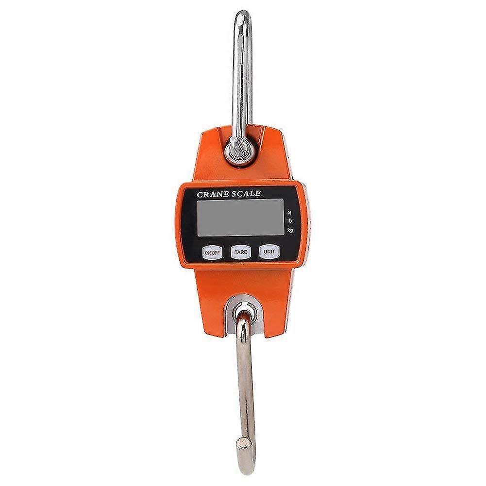 1 Piece Electronic Scale Max 300kg, Electronic Scale Mini Portable Hanging Digital Lcd Lcd Scale With Hook - Orange