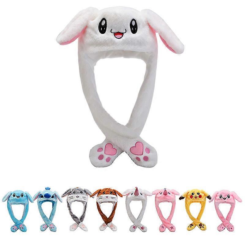 Rabbit Hat Ear Moving Jumping Hat Funny Rabbit Hat Plush Cap