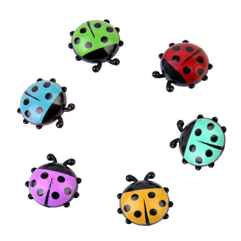 6pcs Mini Ladybug Fridge Magnets Creative  Refrigerator Magnetic Stickers