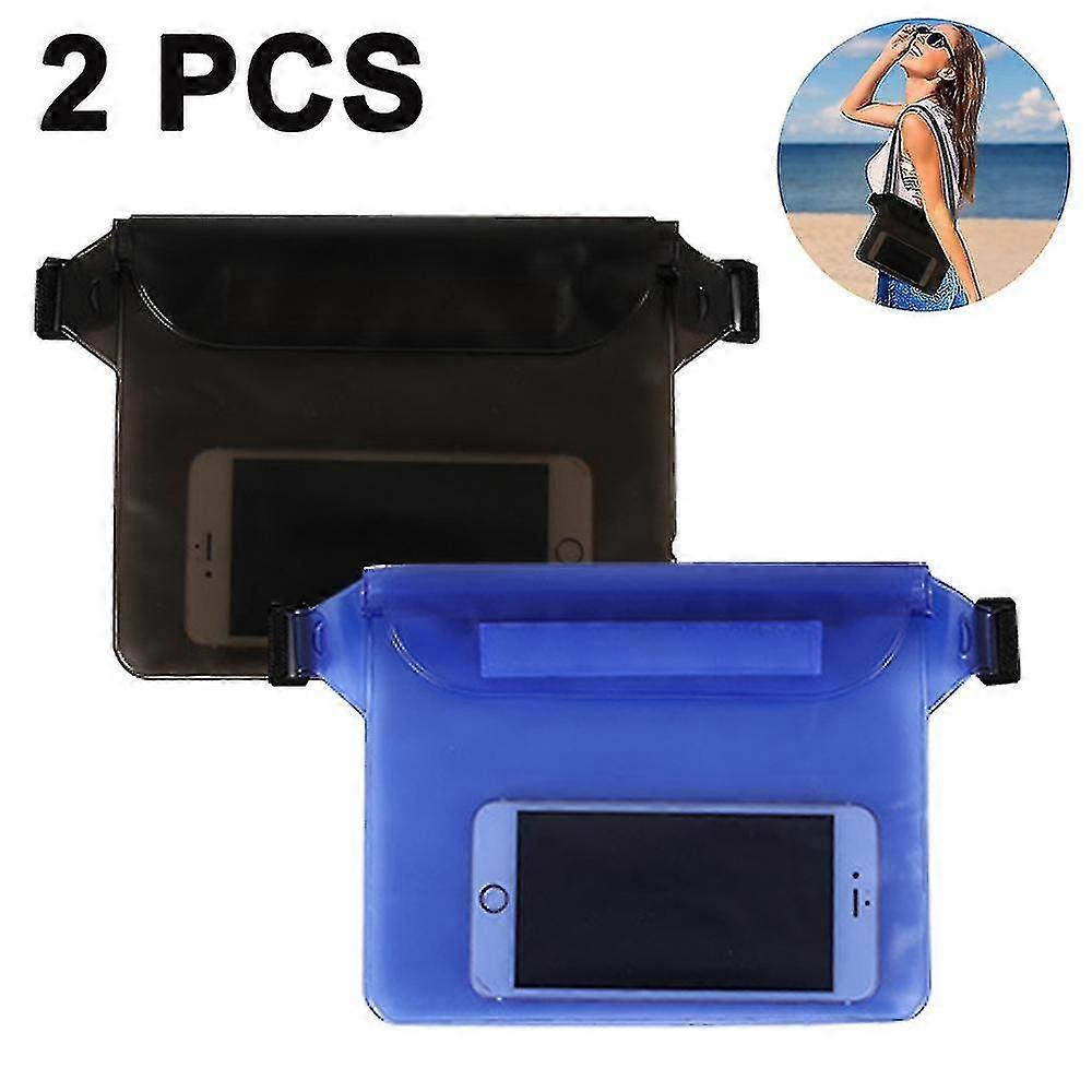 2 Pieces Waterproof Bag With Adjustable Strap Waterproof Pouch