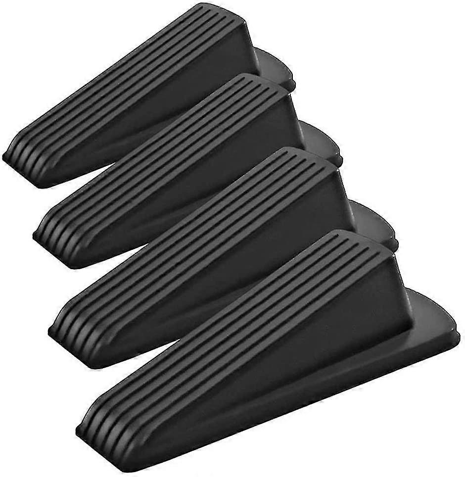 4-Pack-Türstopper, großer Gummi-Türstopper-Keil mit Multi-Surface-Design