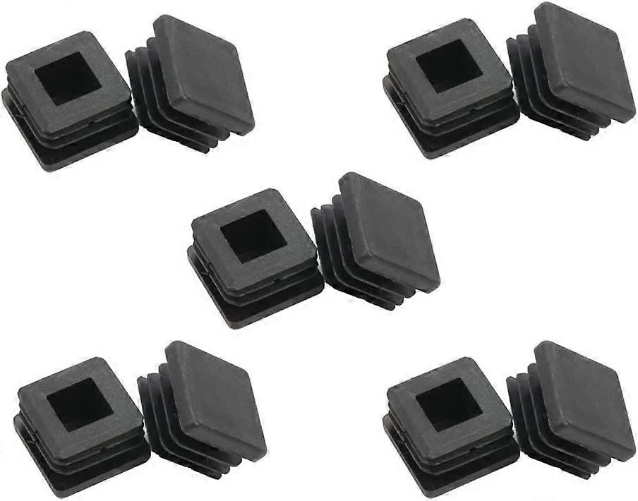 10 Pcs Square Tube Plastic Hole Plug 1x1 Inch