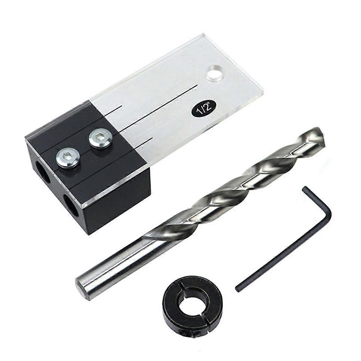 1/2Inch Woodworking Straight Hole Punching Locator Side Hole Punching Locator Vertical Puncher Kit