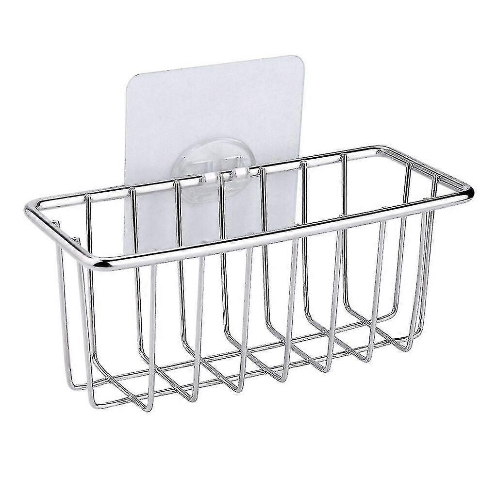 Kitchen Sink Suction Holder For Sponges, Scrubbers, Soap (silver)