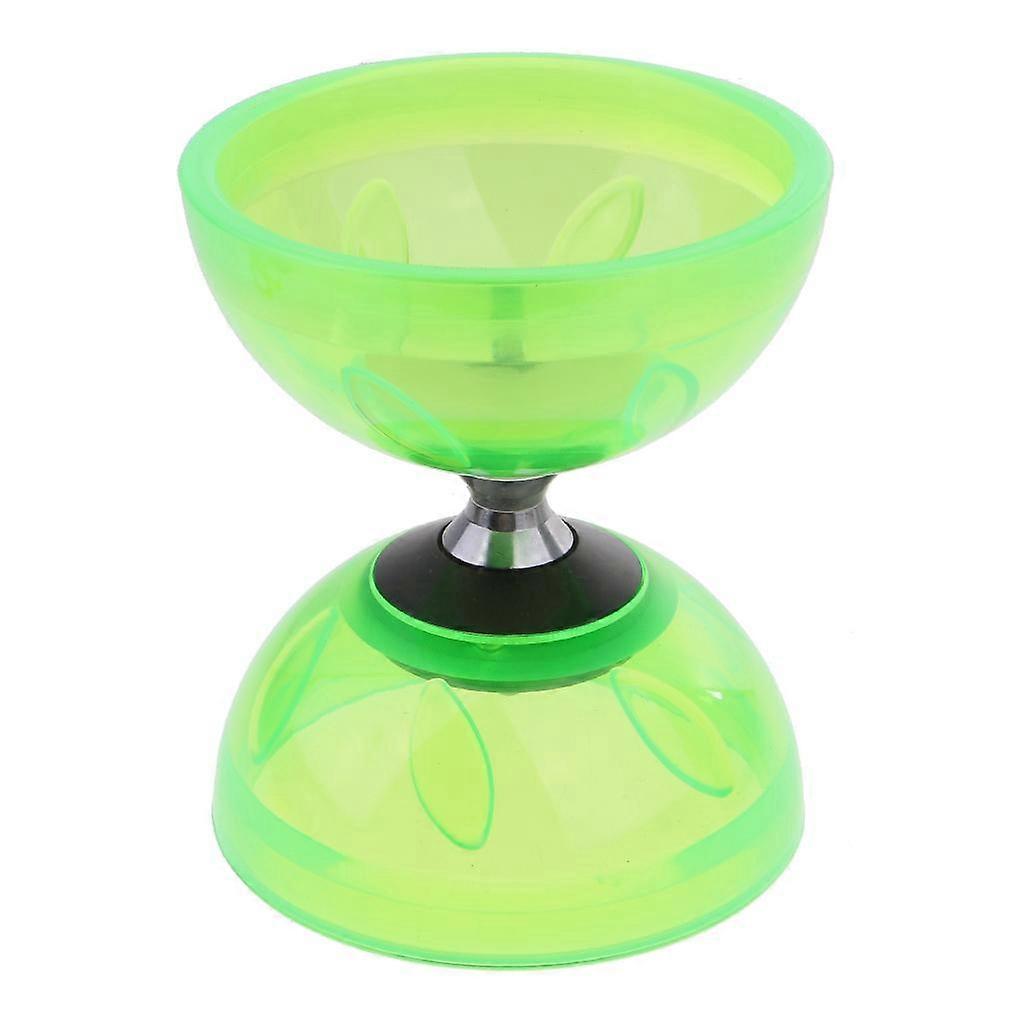 10.5cm Triple Bearing Juggling Diabolo Toys with Sticks & String Set Green
