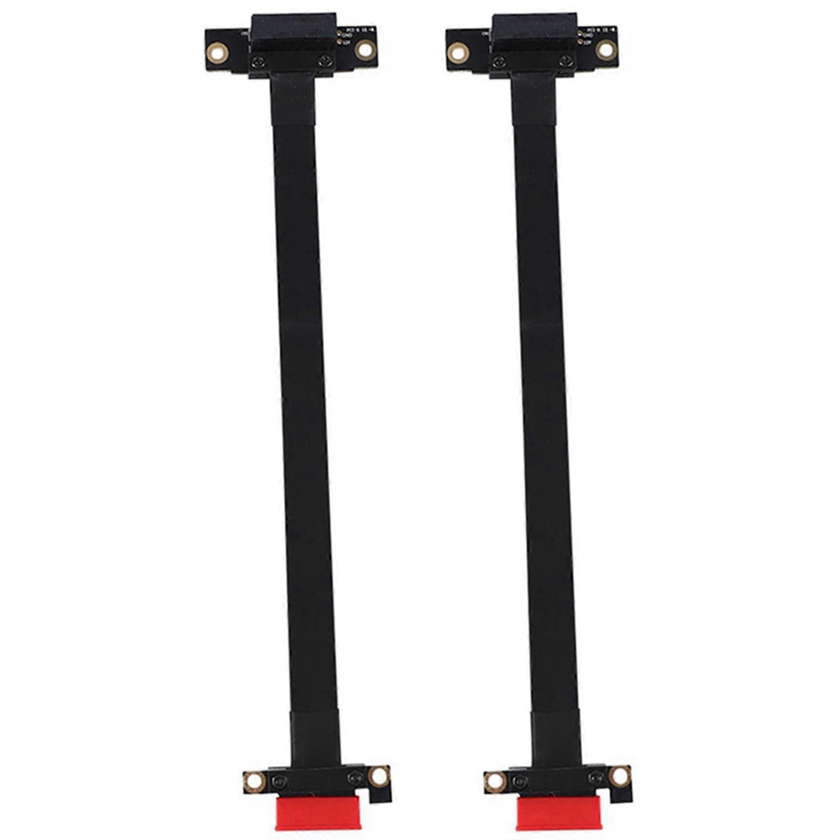 2X 90 Degree Pci-E Pci Express 1X to 1X Slot Riser Card Converter Extender Ribbon Adapter Extension