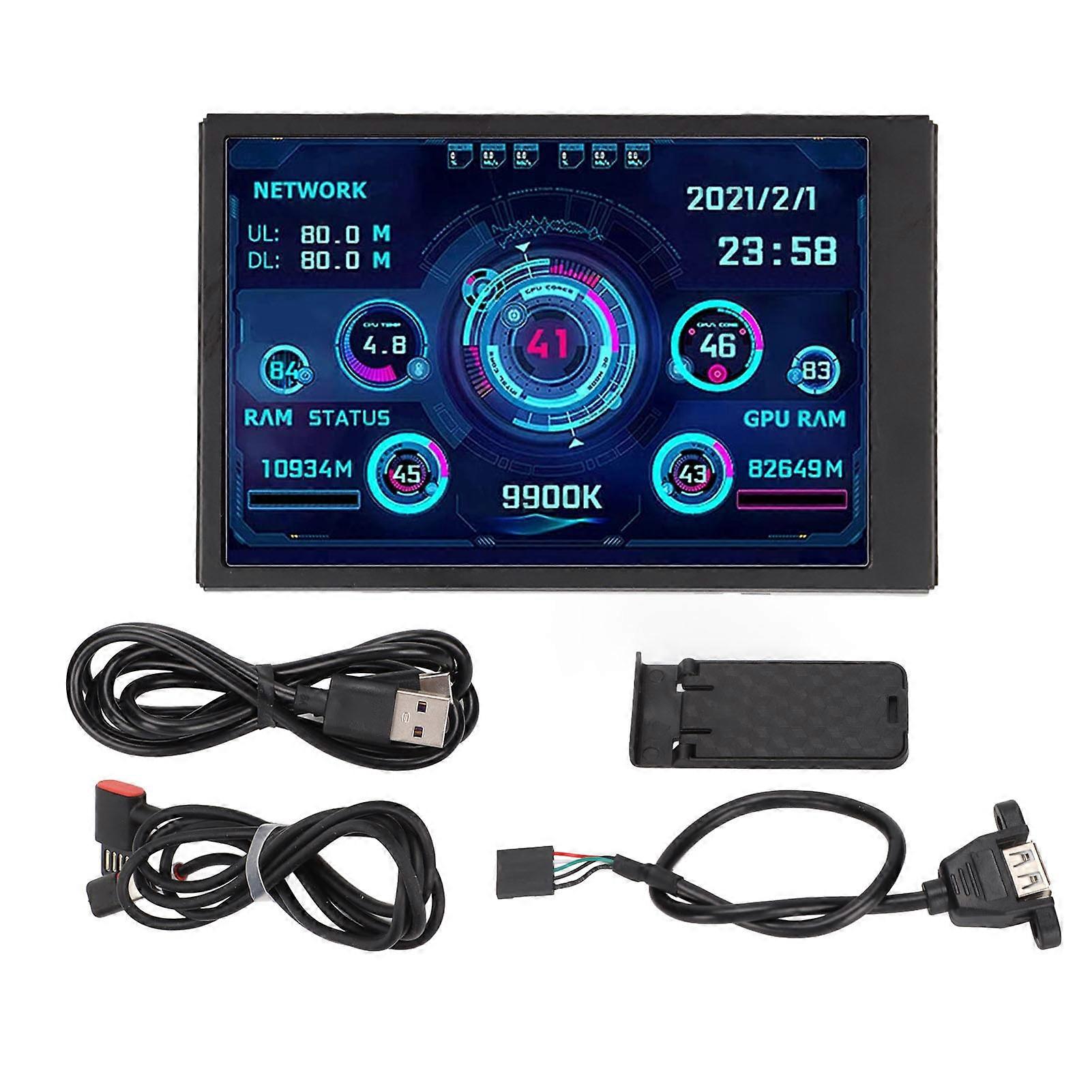 3,5-Zoll-IPS-USB-Mini-Bildschirm AIDA64 PC CPU-RAM-Datenmonitor PC-Sensor-Panel-Display-Temperaturmonitor Computer-Temperaturmonitor