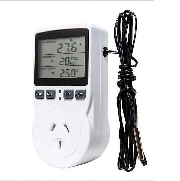 Digital / Heating Cooling Thermostat Socket Lcd Temperature Controller, 230v For Greenhouse Farm Temperature Controller/terrarium Thermostat(socket)