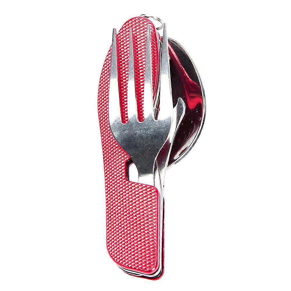 3 In 1 Folding Spoon Fork Set Multifunction Travel Camping Tableware Kit