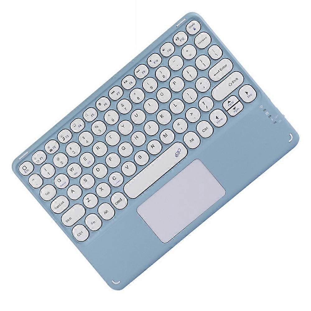 10 Inch Bluetooth Keyboard Touch, Wireless Keyboard Ultra-Slim Portable With Trackpad, Built-In Rechargeable Battery Black