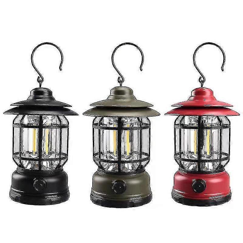 Linterna de mazorca al aire libre Retro Camping Lámpara Luz Usb Recargable Linterna de Camping Luz de Llama