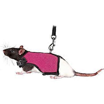 Arnés para animales pequeños para ratas Nylon1pcsRose Red)