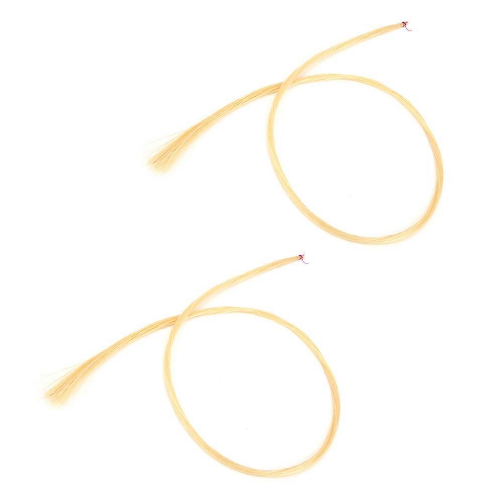 Durable Unbleached Bow Hairs Accessory for Violin Viola Cello Instruments(2 Hanks)