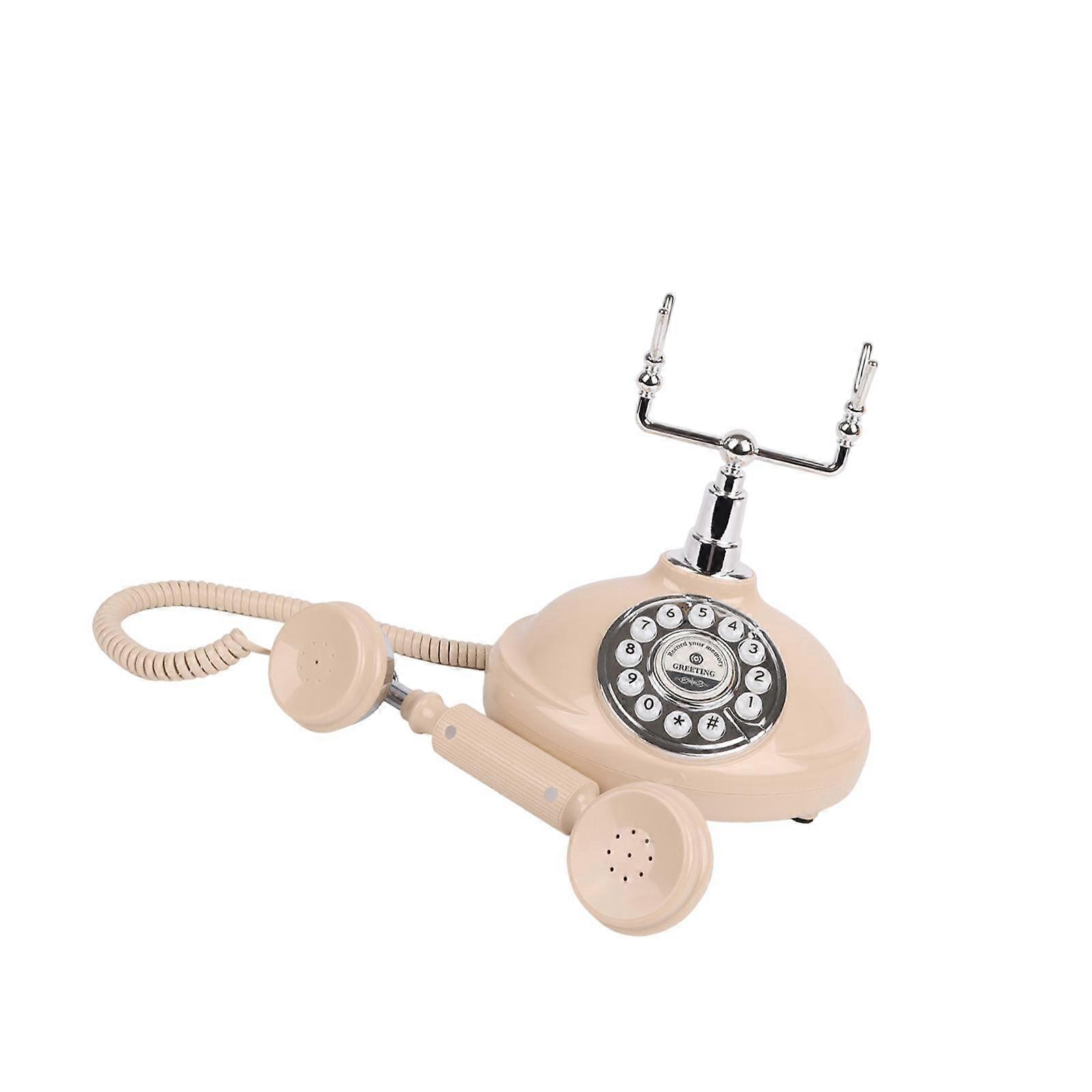 Audio Guest Book Phone Κλασικό σταθερό τηλέφωνο για πάρτι επετείου γενεθλίων Μπεζ