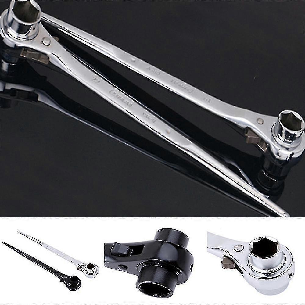 Newest 1pc Ratchet Scaffold Spanner Ratcheting Pointed Tail Hexagon Socket Wrench Multi Purpose Fast Manual Hardware Tools