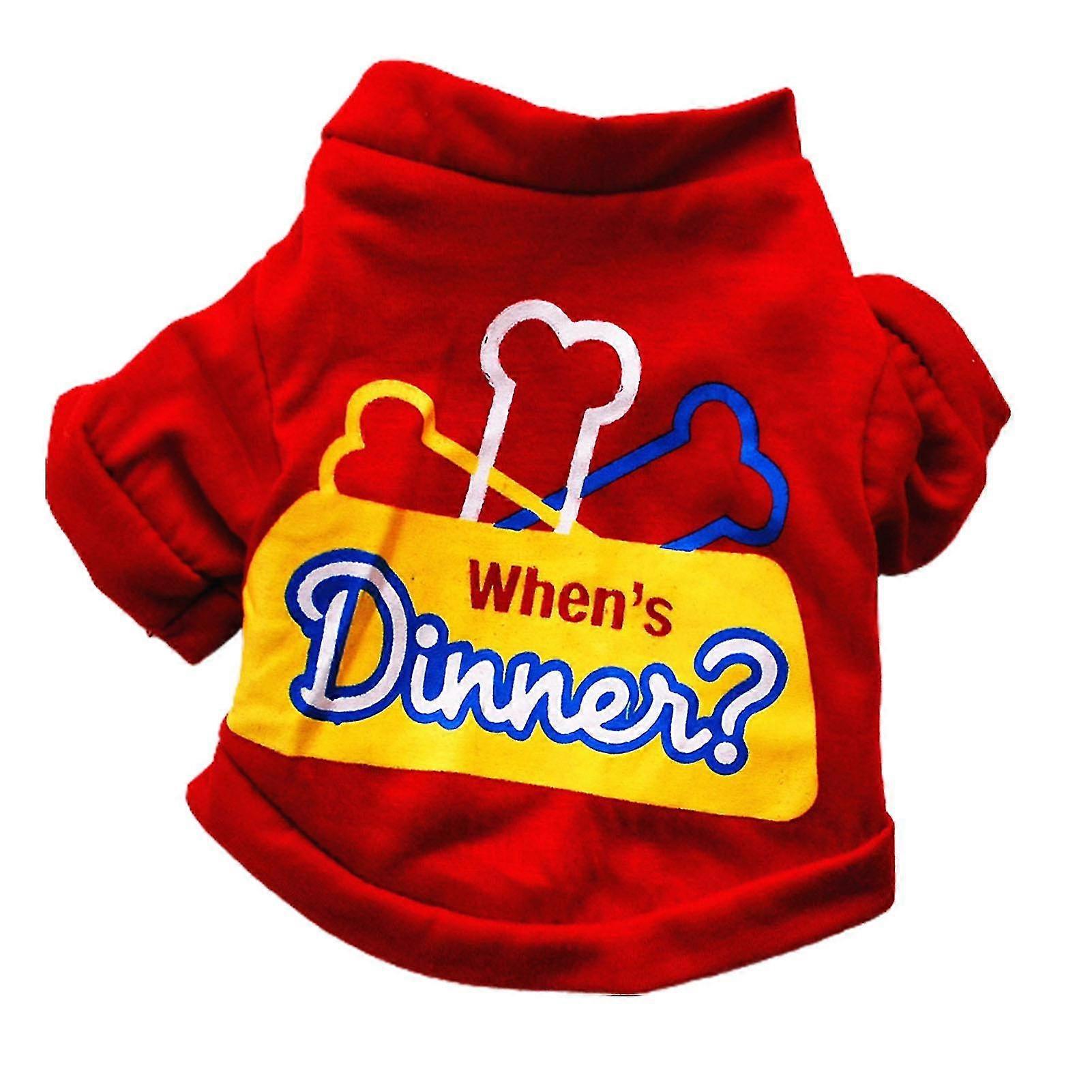 כלב חולצת טריקו צווארון עגול לביש כותנה גור גור שתי רגליים אפוד לאביב