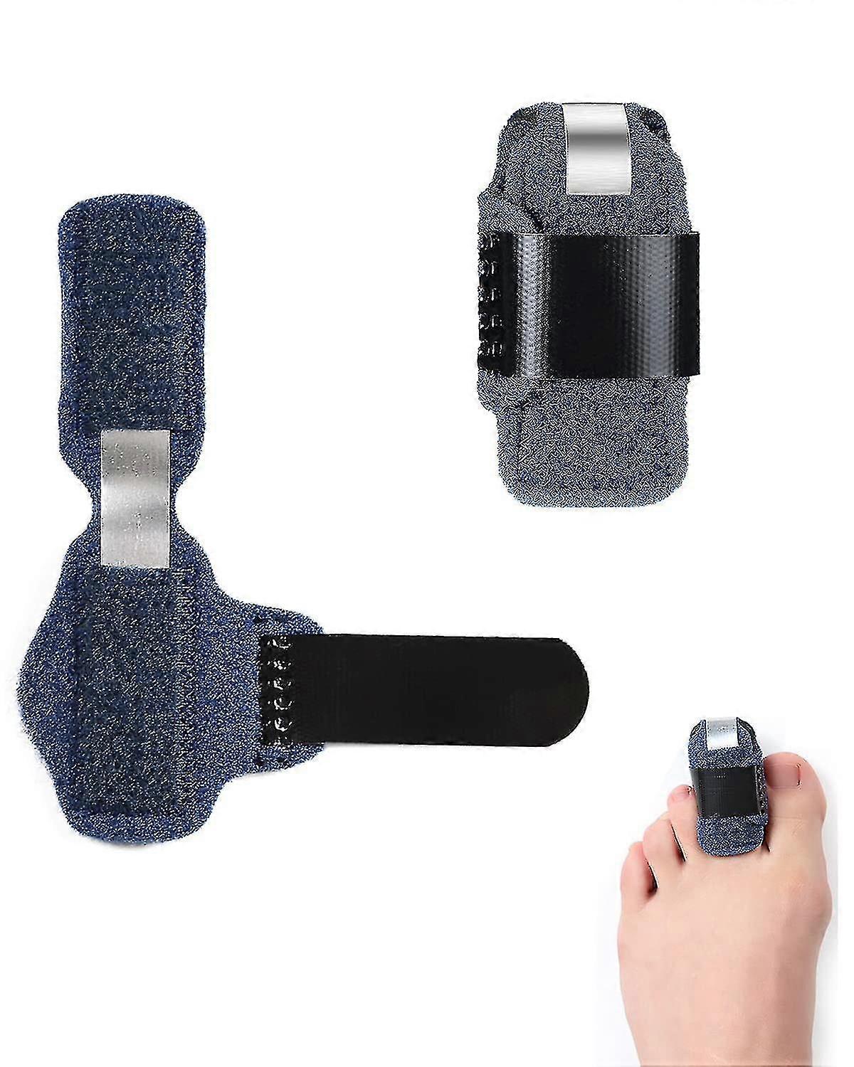 1 Pair Toe Splint Broken Toe Brace, Toe Straightener For Hammer Toe, Curled Toe, Broken Toe Support Toe Wraps
