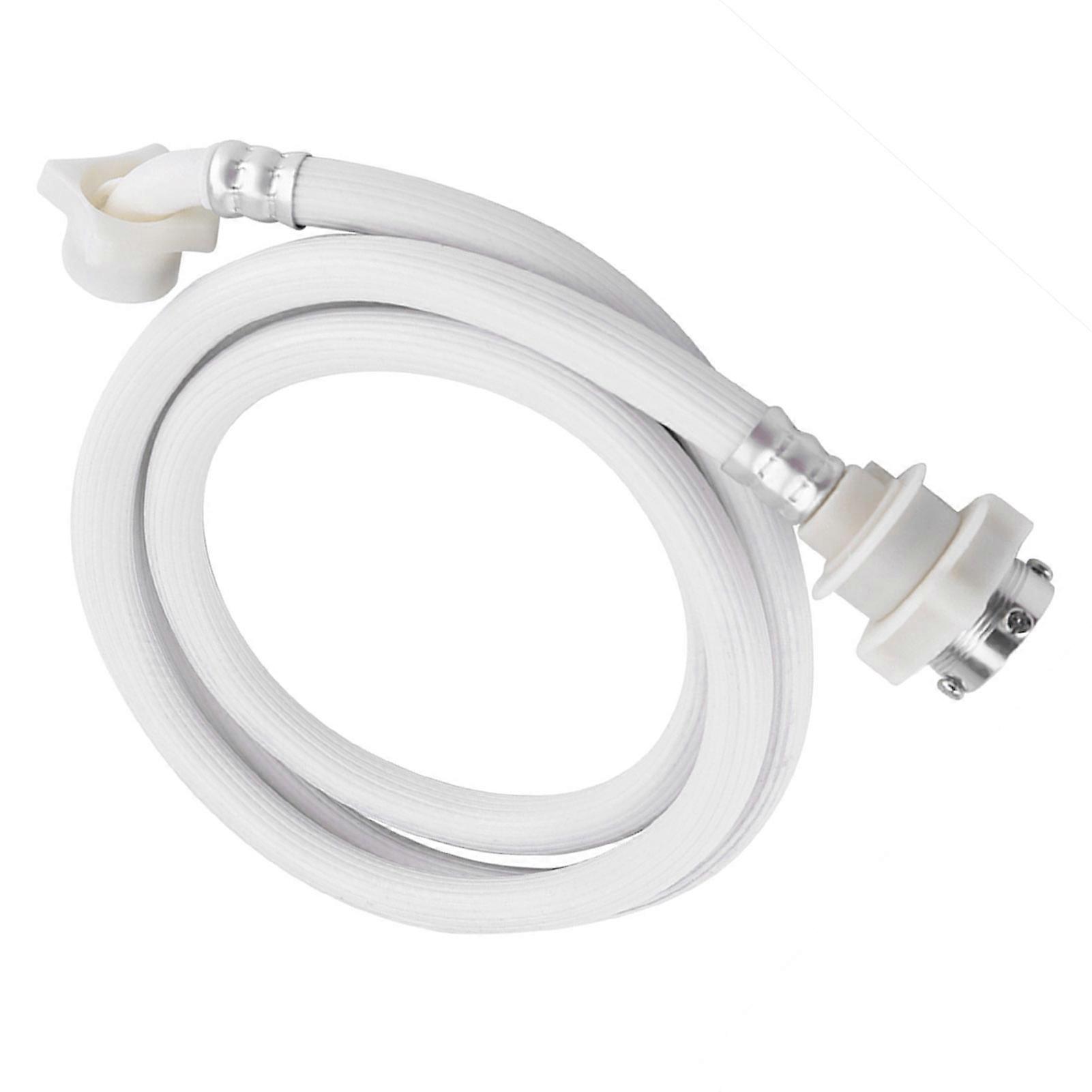 2m Long White Washing Machine Water Inlet Hose Washer Pipe Tube Connector