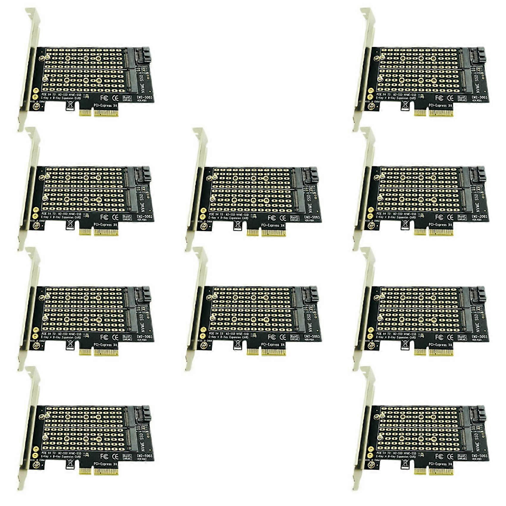 10X Pcie auf M2/M.2 Adapter M.2 Ngff auf Desktop Pcie X4 X8 X16 Nvme Sata Dual SSD PCI Express Adapte