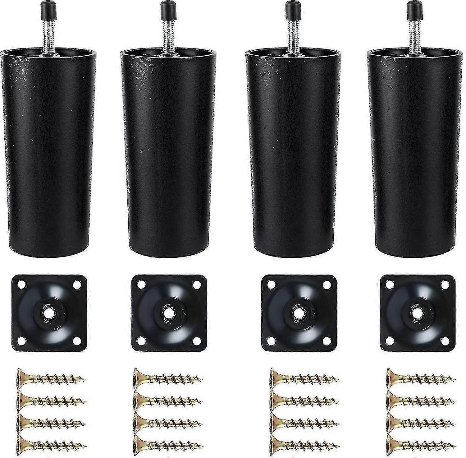 Kunststoff-Sofabeine 4er-Pack Sofabeine Ersatzmöbel Sofabeine mit Montageplatten - gut