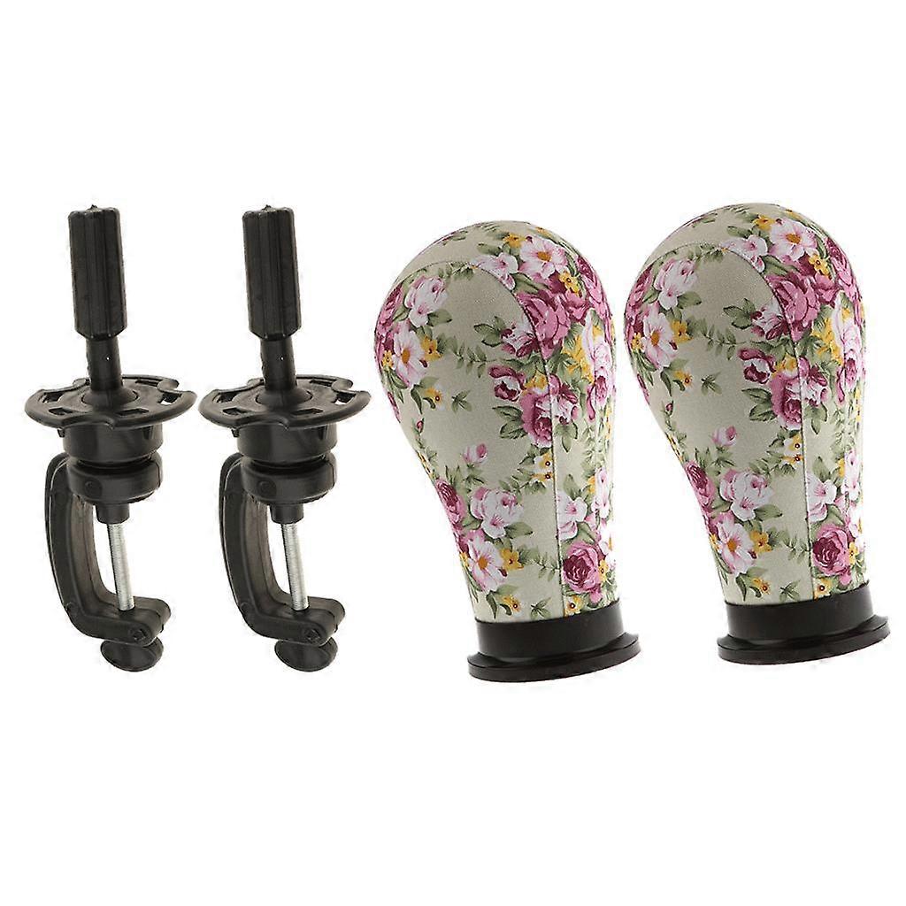 22 Cork Canvas Block Mannequin Model Head Wigs Making Display W/ Table Clamp