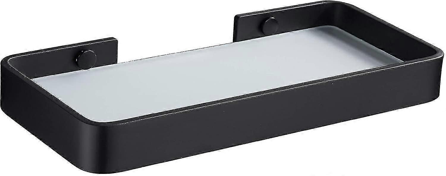 Black Shower Shelf, Storage Box 25cm