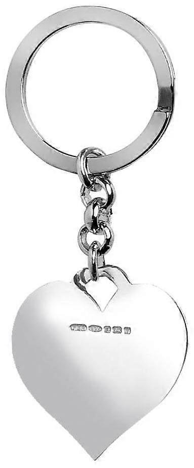 Orton West Sterling Silver Heart Shaped Key Ring - Silver