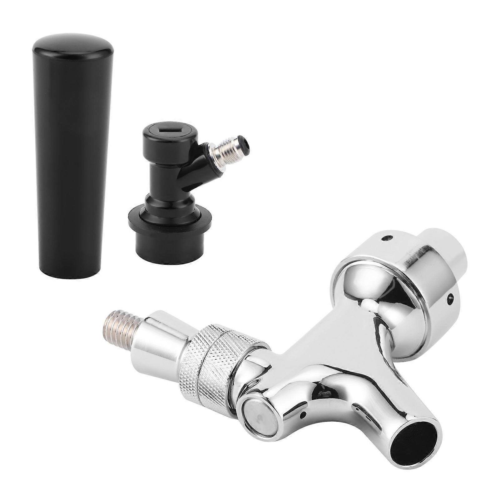 Stainless Steel Beer Keg Tap Faucet with Ball Lock Disconnect for Brewing Accessory