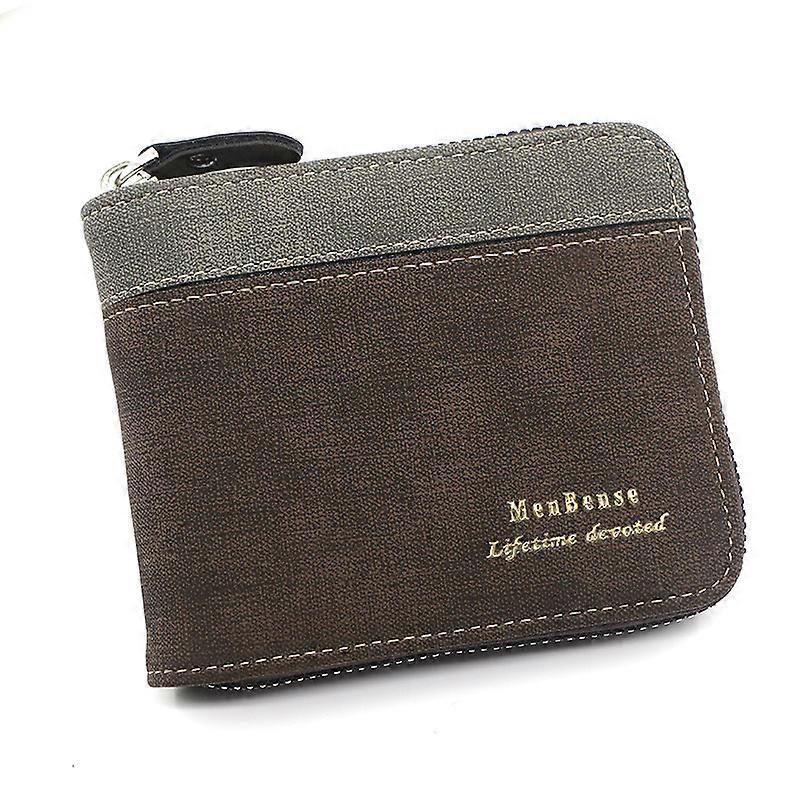 2023 New Short Men Wallets High Quality Zipper Coin Pocket Name Engraved Male Purses Kpop Frosted PU Leather Brand Men's Wallet