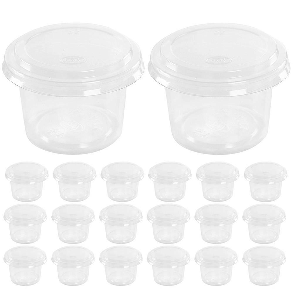 200pcs Sauce Containers with Lids Reusable Plastic Sauce Cups for Home Restaurant