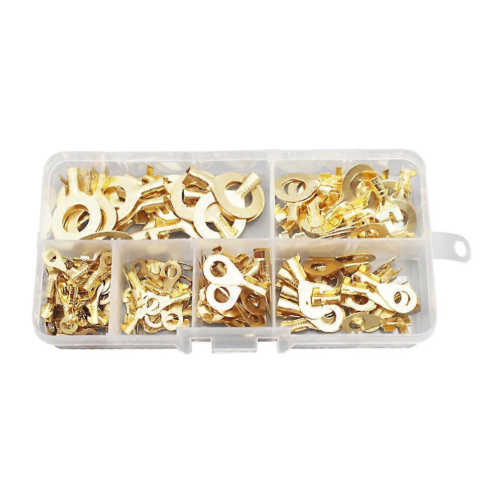 150pcs Car Copper Ring Terminal Wire Crimp Bare Cable Connector Lug Terminal