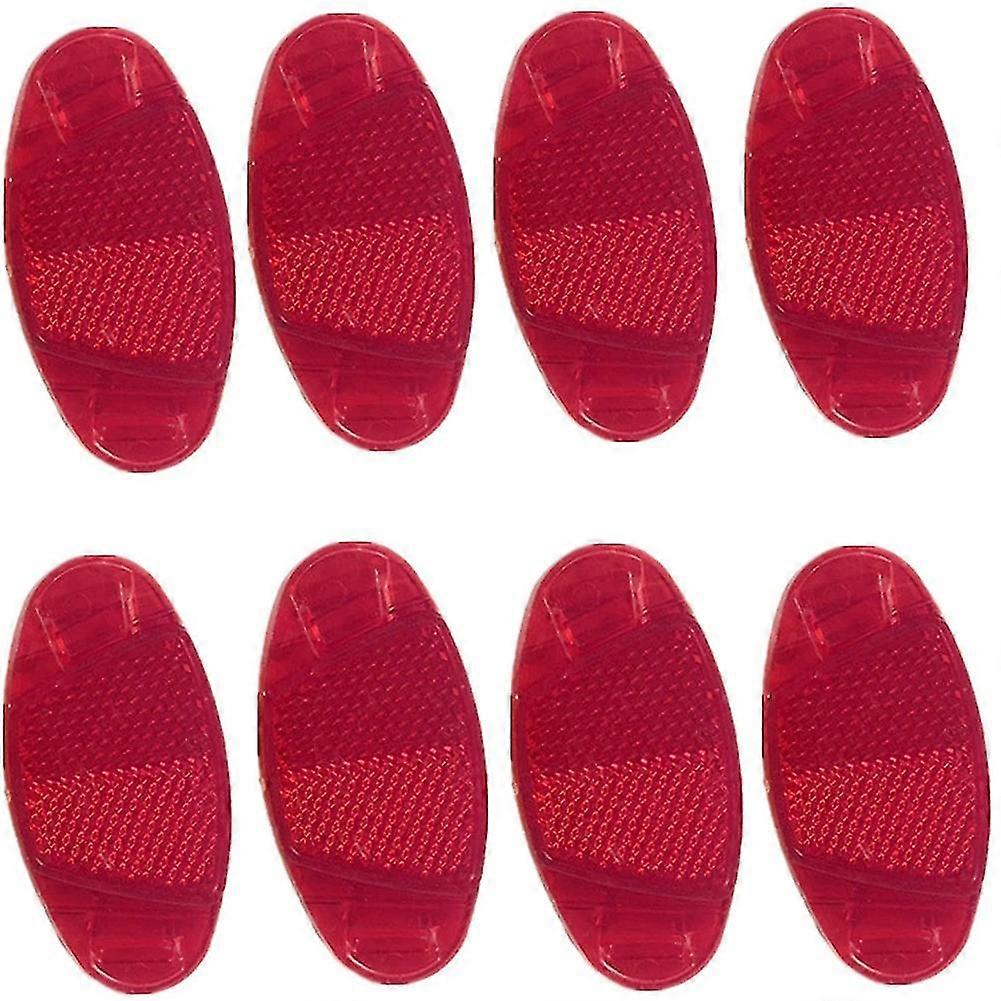 8 Pcs Oval Reflector Bicycle Spoke Signage Safe Warning For Bicycle