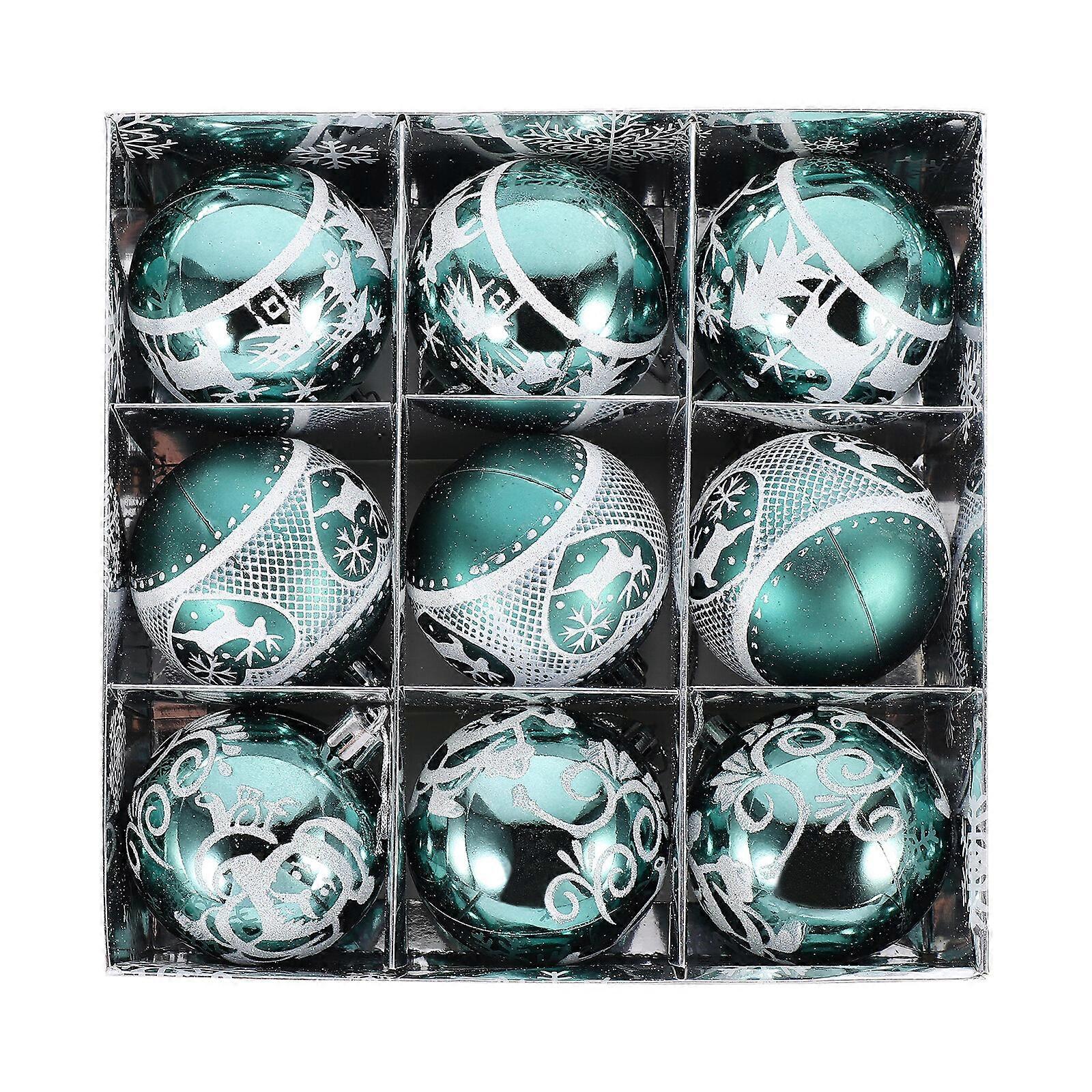 9Ks vianočné ozdobné gule Prívesky Guľôčky na vianočný stromček Vianočné gule