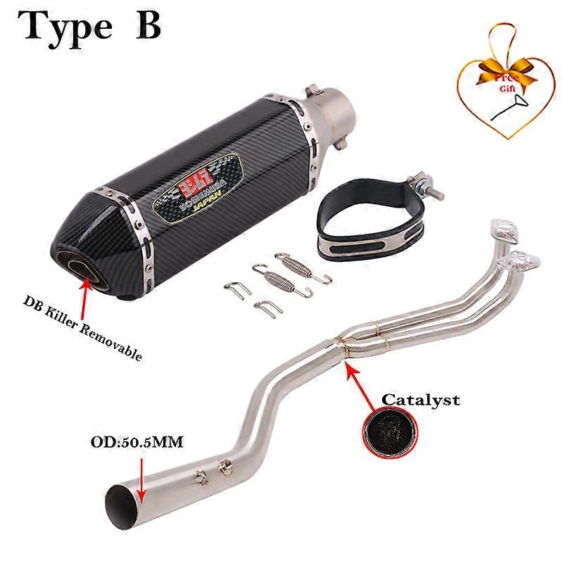 Sistemas completos para SYM MAXSYM TL500 TL 500 TL508 Escape de motocicleta modificar tubo de enlace medio silenciador de conexin DB Killer