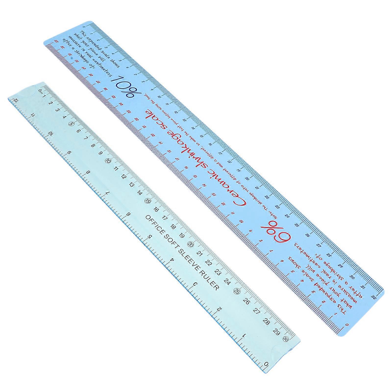 2pcs Ceramic Sculpture Used Clay Ruler Clay Ruler For Models Shrinkage Scale Ruler Clay Scale Ruler Plastic Clay Scale Ruler