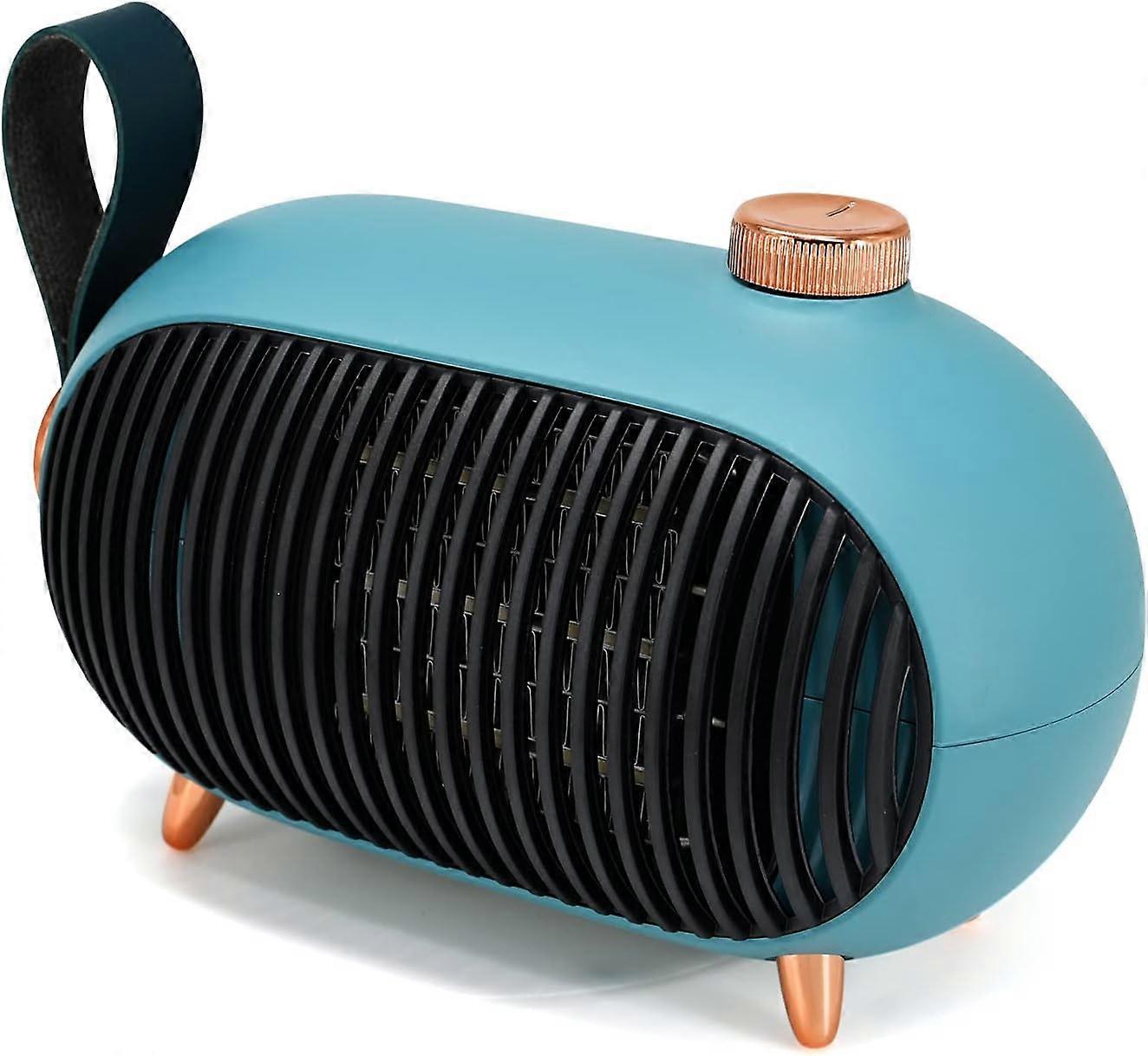 Space Heater Portable Mini Heater for Home and Office Energy-Efficient Small Space Heater with Overheating Protection Retro Heater for Bedroom, Cam