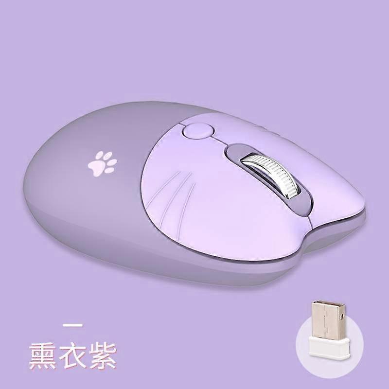 2.4G Wireless Optical Mouse Cute Cat Cartoon Mute Computer Mice Ergonomic Mini 3D Office Mouse for Kid Girl Gift PC Laptop