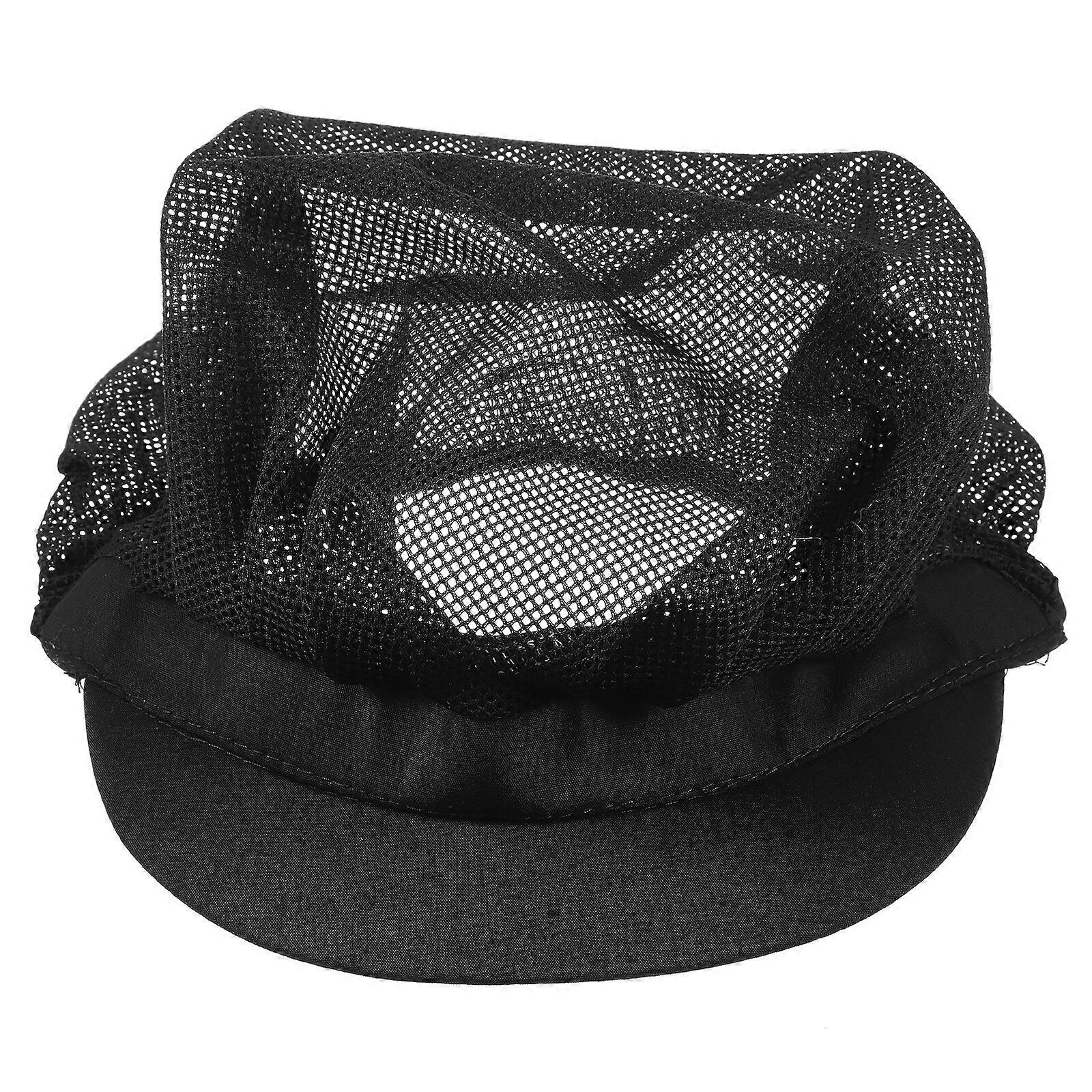 Chef Hat Adjustable Elastic Breathable Mesh Work Cap Beanie for Kitchen Working