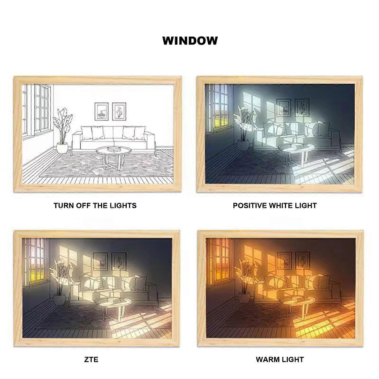 Lighting Painting Decoration,Painting Modern Minimalist LED`Three-ColorLighting