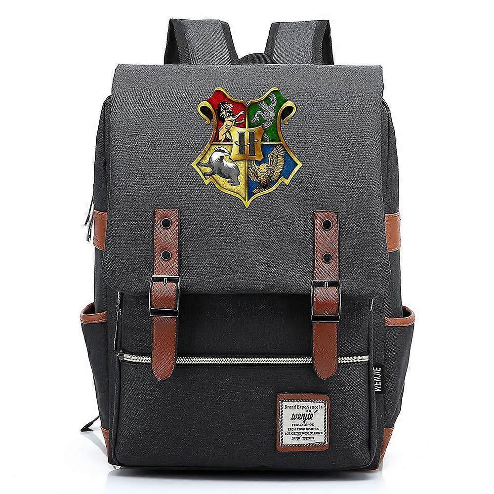 حقيبة مدرسية لشحن USB من Magic School Wizards - حقيبة ظهر Hogwarts Four House للطلاب - حقائب كمبيوتر محمول للسفر عالية الجودة