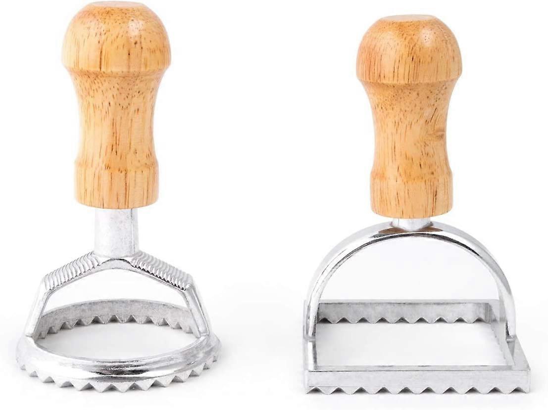 Ravioli Cutter Stamps, Round & Square, Set of 2