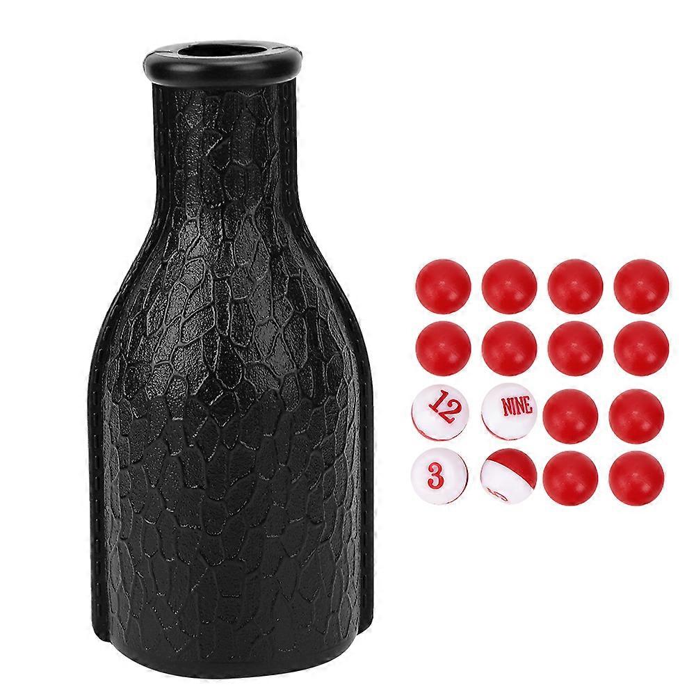 2024Billiard Pool Shaker Bottle with 16 Numbered Tally Balls Pool Dice box Billiard AccessoriesBlack